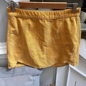 PACSUN Mustard Corduroy Scalloped Hem Mini Skirt sz 26